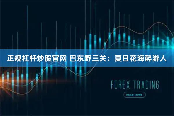 正规杠杆炒股官网 巴东野三关：夏日花海醉游人